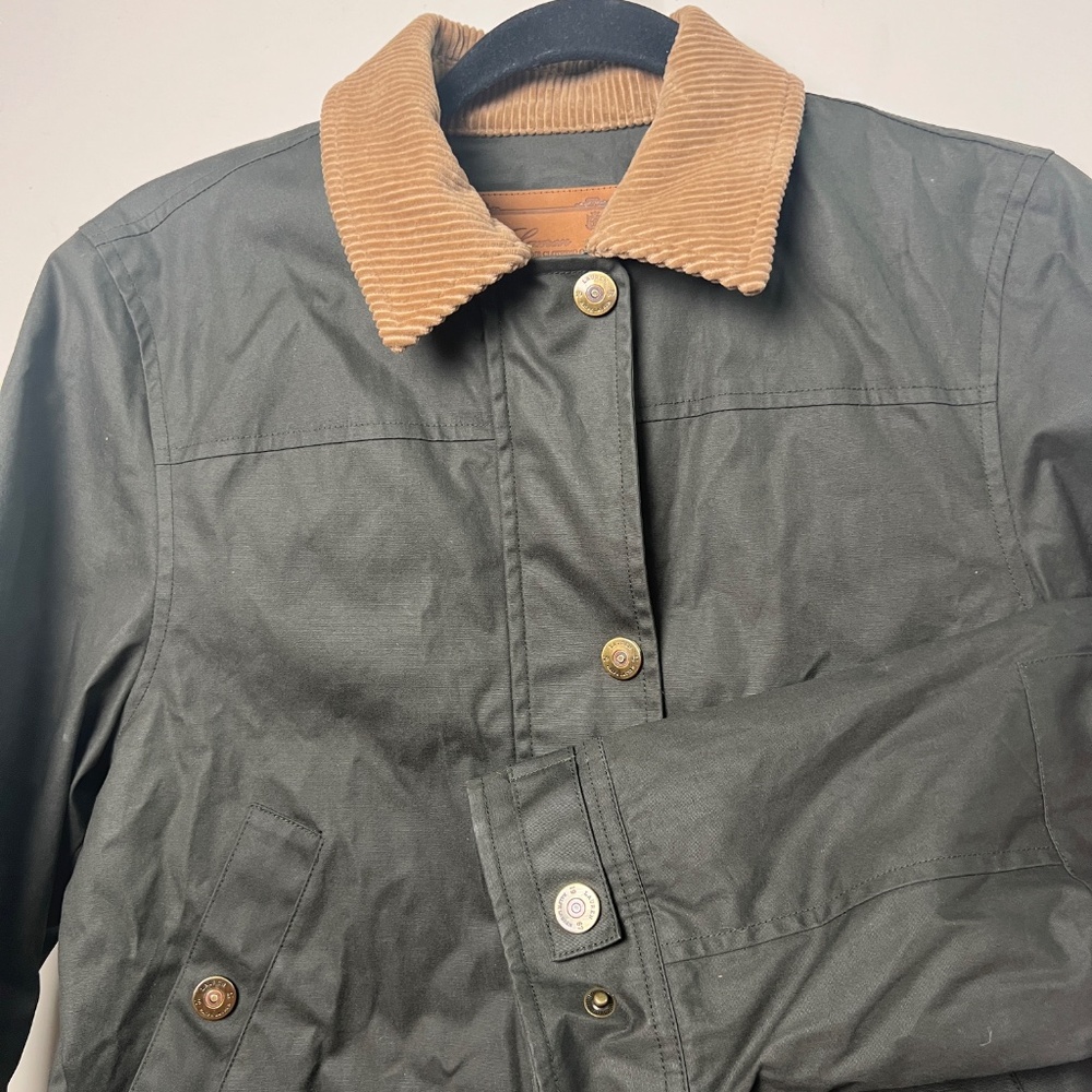 Lauren Ralph Lauren Women’s Olive Green Field Jacket Petite Sml Corduroy Collar - Picture 2 of 11